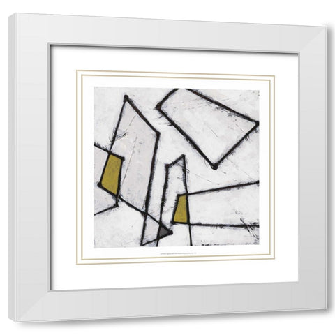 Algorithm XII White Modern Wood Framed Art Print with Double Matting by Vess, June Erica