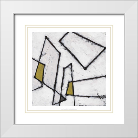Algorithm XII White Modern Wood Framed Art Print with Double Matting by Vess, June Erica