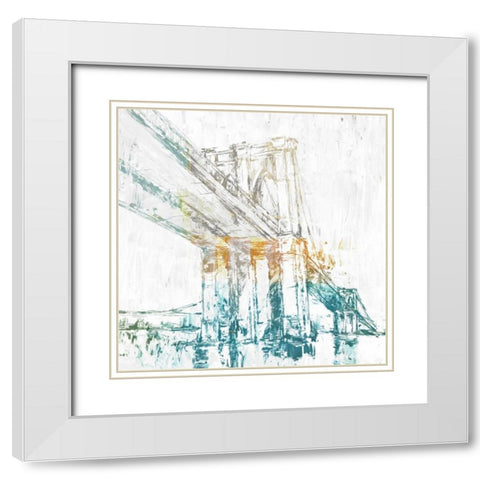 Crossing Over I White Modern Wood Framed Art Print with Double Matting by Studio W