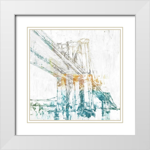 Crossing Over I White Modern Wood Framed Art Print with Double Matting by Studio W