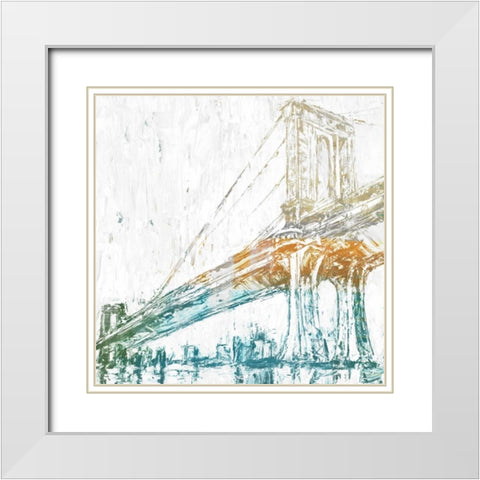 Crossing Over II White Modern Wood Framed Art Print with Double Matting by Studio W
