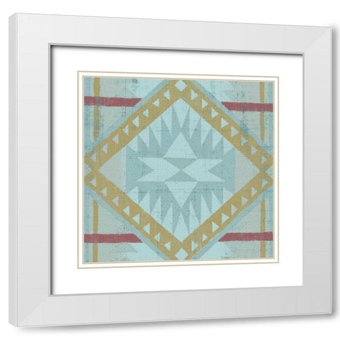 Taos IV White Modern Wood Framed Art Print with Double Matting by Studio W