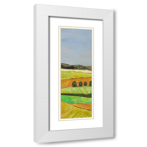 Pastel Hills II White Modern Wood Framed Art Print with Double Matting by Altug, Mehmet