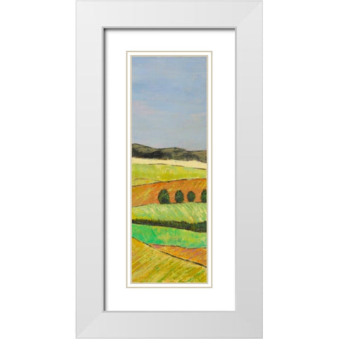 Pastel Hills II White Modern Wood Framed Art Print with Double Matting by Altug, Mehmet