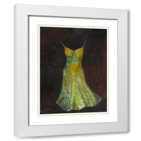 Dancing Dress I White Modern Wood Framed Art Print with Double Matting by Altug, Mehmet
