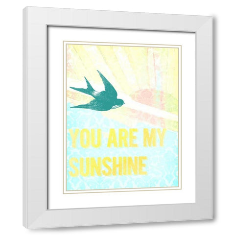 My Only Sunshine I White Modern Wood Framed Art Print with Double Matting by Studio W
