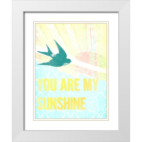 My Only Sunshine I White Modern Wood Framed Art Print with Double Matting by Studio W