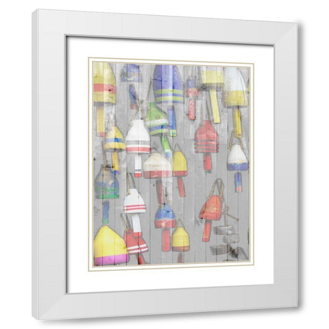 Dockside II White Modern Wood Framed Art Print with Double Matting by Fagalde, Jarman