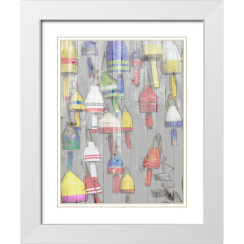 Dockside II White Modern Wood Framed Art Print with Double Matting by Fagalde, Jarman