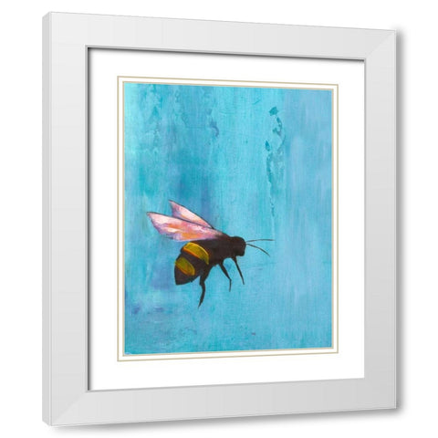 Pollinators I White Modern Wood Framed Art Print with Double Matting by Altug, Mehmet