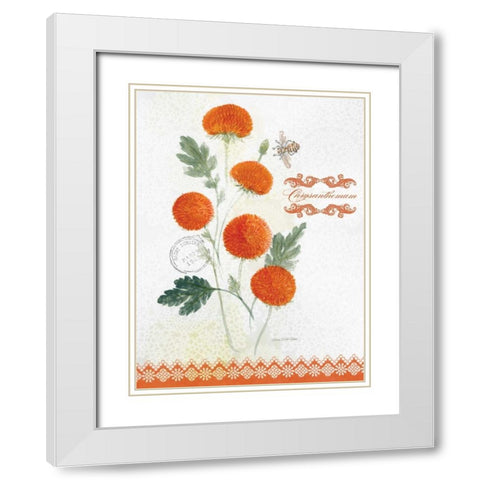 Flower Study on Lace IV White Modern Wood Framed Art Print with Double Matting by Della-Piana, Elissa