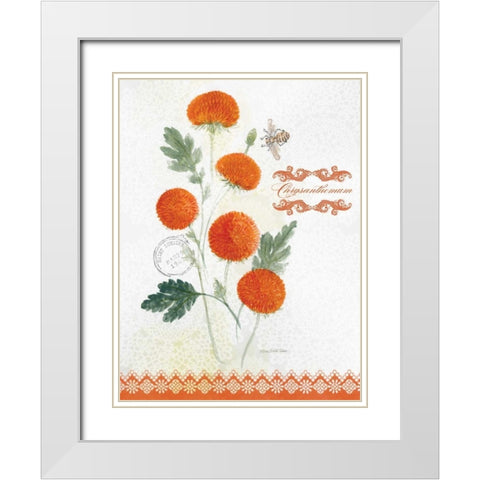 Flower Study on Lace IV White Modern Wood Framed Art Print with Double Matting by Della-Piana, Elissa