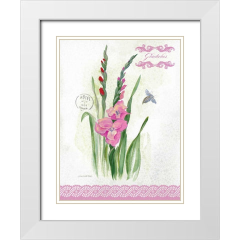 Flower Study on Lace VI White Modern Wood Framed Art Print with Double Matting by Della-Piana, Elissa