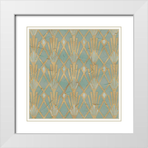 Non-Embellished Gilded Deco Motif I White Modern Wood Framed Art Print with Double Matting by Vess, June Erica