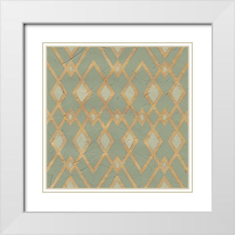 Non-Embellished Gilded Deco Motif III White Modern Wood Framed Art Print with Double Matting by Vess, June Erica