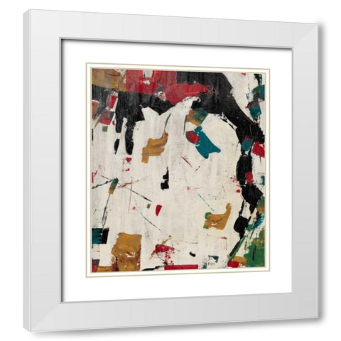 Puzzle I White Modern Wood Framed Art Print with Double Matting by OToole, Tim