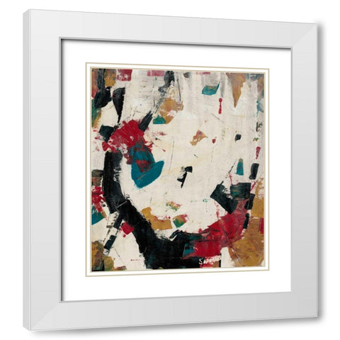 Puzzle II White Modern Wood Framed Art Print with Double Matting by OToole, Tim