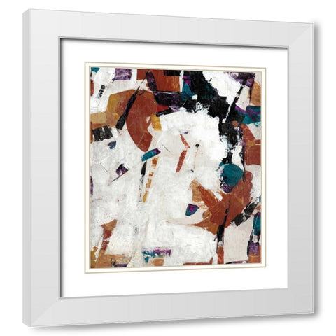 Puzzle IV White Modern Wood Framed Art Print with Double Matting by OToole, Tim