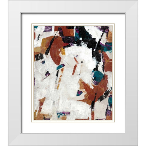 Puzzle IV White Modern Wood Framed Art Print with Double Matting by OToole, Tim