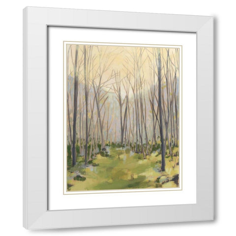 Delicate Forest II White Modern Wood Framed Art Print with Double Matting by Meagher, Megan