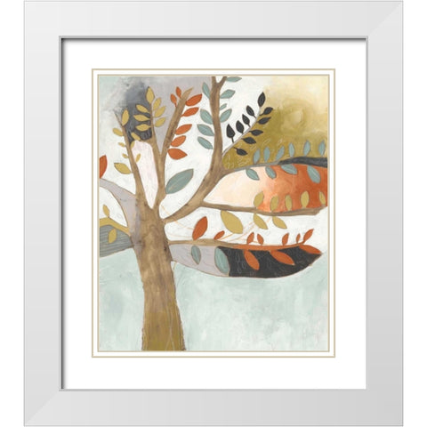 Arbor Whimsy II White Modern Wood Framed Art Print with Double Matting by Vess, June Erica