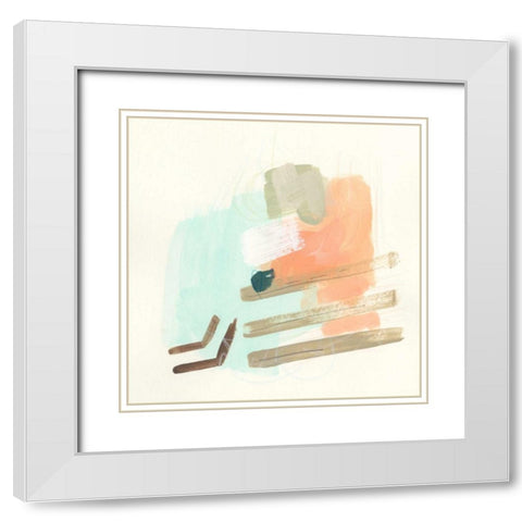 Key Note Shuffle I White Modern Wood Framed Art Print with Double Matting by Vess, June Erica