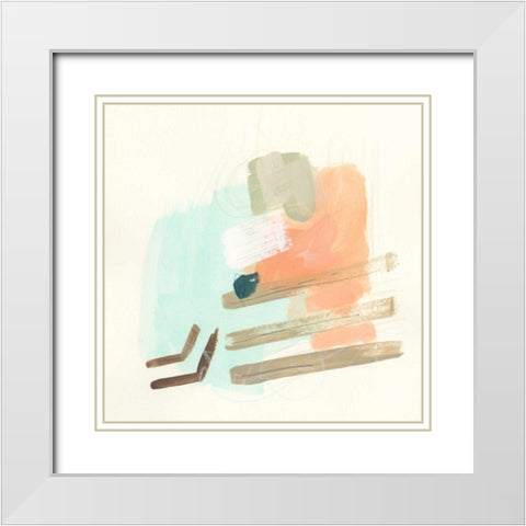 Key Note Shuffle I White Modern Wood Framed Art Print with Double Matting by Vess, June Erica