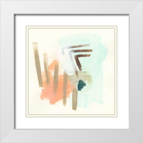 Key Note Shuffle II White Modern Wood Framed Art Print with Double Matting by Vess, June Erica