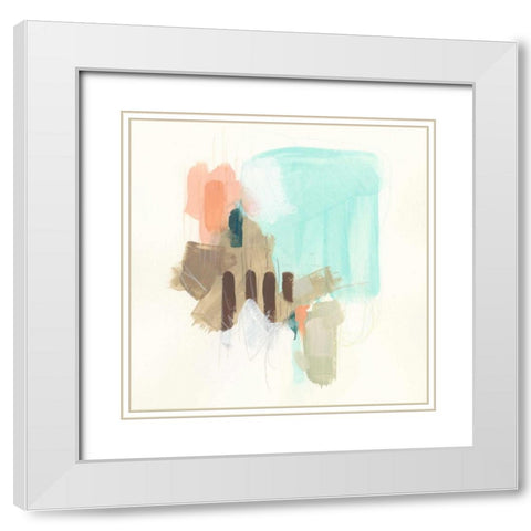 Key Note Shuffle IV White Modern Wood Framed Art Print with Double Matting by Vess, June Erica