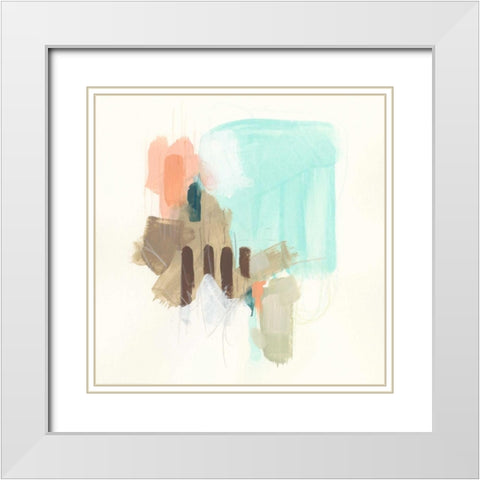 Key Note Shuffle IV White Modern Wood Framed Art Print with Double Matting by Vess, June Erica