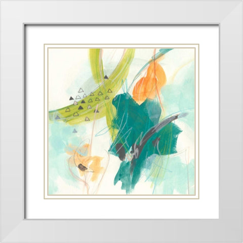 Skipping Stones I White Modern Wood Framed Art Print with Double Matting by Vess, June Erica