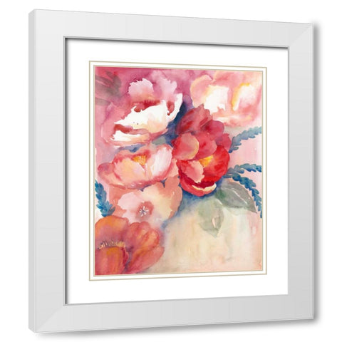 Cerise Tide I White Modern Wood Framed Art Print with Double Matting by Popp, Grace