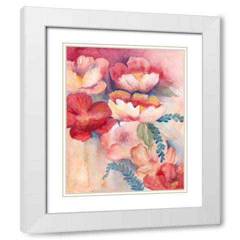 Cerise Tide II White Modern Wood Framed Art Print with Double Matting by Popp, Grace