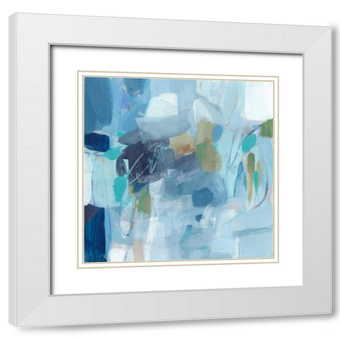 Waiting in Line White Modern Wood Framed Art Print with Double Matting by Long, Christina