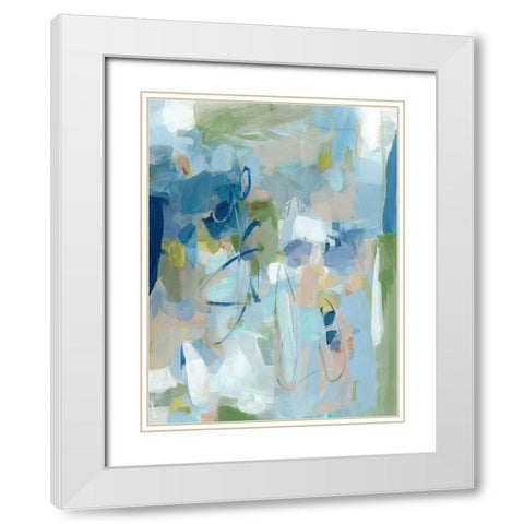 Stillness White Modern Wood Framed Art Print with Double Matting by Long, Christina
