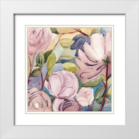 Lumiere Rosier I White Modern Wood Framed Art Print with Double Matting by Popp, Grace