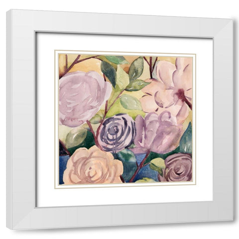 Lumiere Rosier II White Modern Wood Framed Art Print with Double Matting by Popp, Grace