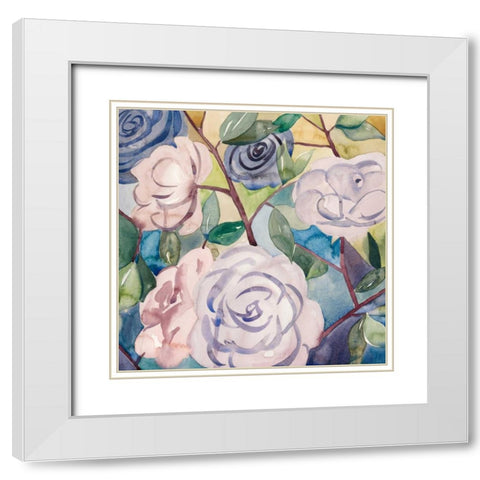 Lumiere Rosier III White Modern Wood Framed Art Print with Double Matting by Popp, Grace