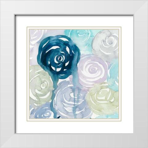 Watercolor Crush III White Modern Wood Framed Art Print with Double Matting by Popp, Grace