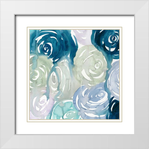 Watercolor Crush IV White Modern Wood Framed Art Print with Double Matting by Popp, Grace