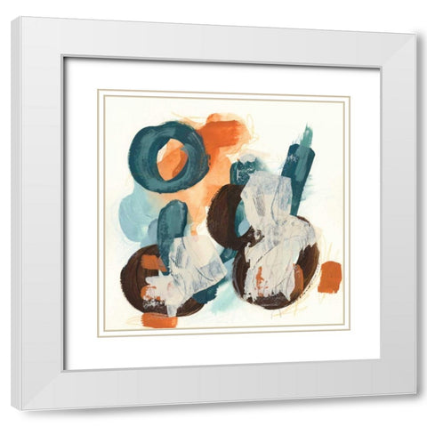 Circular Intent I White Modern Wood Framed Art Print with Double Matting by Vess, June Erica