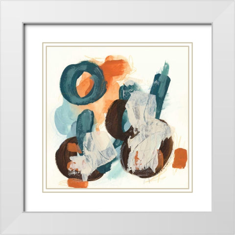 Circular Intent I White Modern Wood Framed Art Print with Double Matting by Vess, June Erica