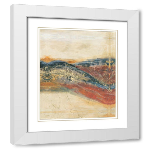 Entwine II White Modern Wood Framed Art Print with Double Matting by Jasper, Sisa
