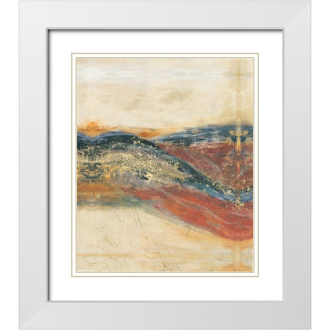 Entwine II White Modern Wood Framed Art Print with Double Matting by Jasper, Sisa