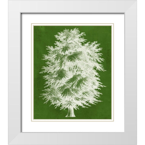 Modern Arbor I White Modern Wood Framed Art Print with Double Matting by Vision Studio