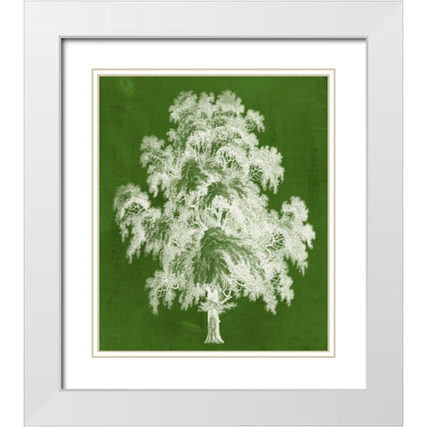 Modern Arbor II White Modern Wood Framed Art Print with Double Matting by Vision Studio