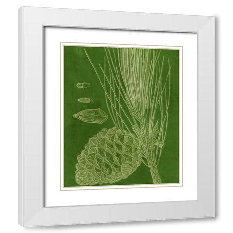 Modern Pine I White Modern Wood Framed Art Print with Double Matting by Vision Studio