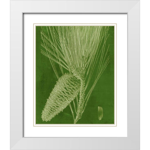 Modern Pine II White Modern Wood Framed Art Print with Double Matting by Vision Studio