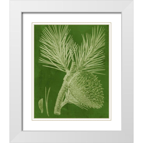 Modern Pine III White Modern Wood Framed Art Print with Double Matting by Vision Studio