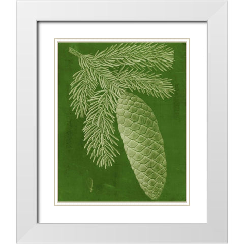 Modern Pine IV White Modern Wood Framed Art Print with Double Matting by Vision Studio